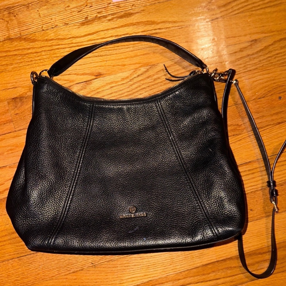 Michael Kors Sienna Large Convertible Shoulder Bag pebbled‎ leather gold-tone